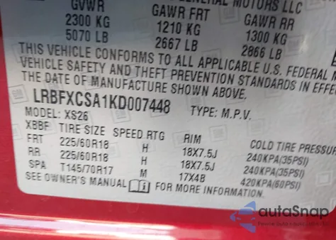 2019 Buick Envision Fwd Essence from USA, damaged, VIN LRBFXCSA1KD007448